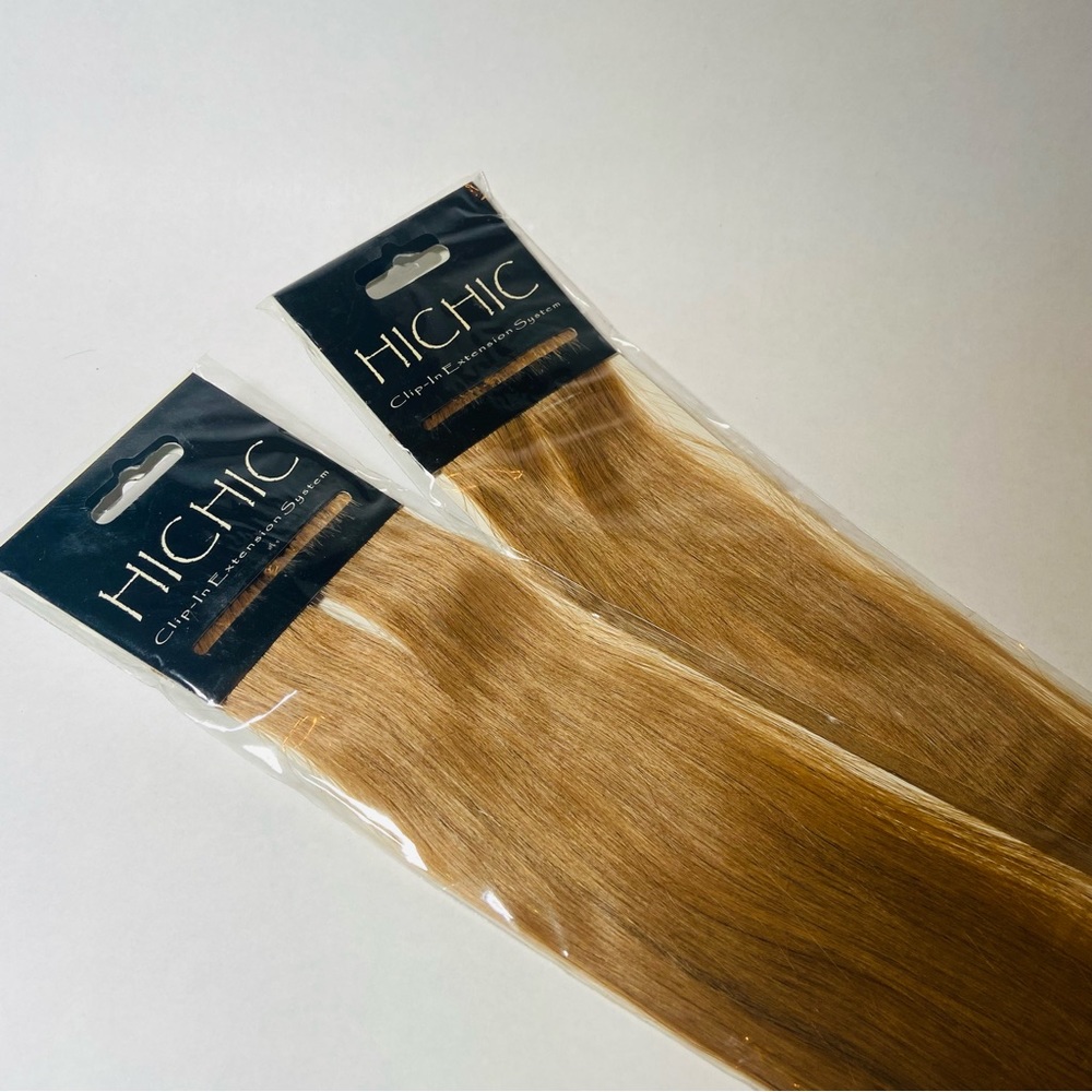 Hi Chic Clip in 100% Human Hair Extensions - 16” color: 27